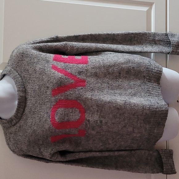 Brave Soul London Wool Alpaca Blend Grey Pink Sweater S - Picture 1 of 6